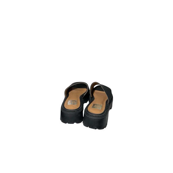 DV Dolce Vita Black Lug Sole Platform Slide Sandals Womens Size 7 Chunky Mules - Picture 5 of 6